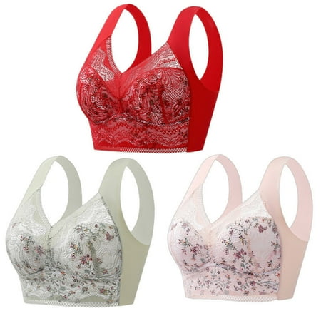 Bras for Women Multi Pack 3PC ZHUGeLI Bra  ZHUGeLI Full Coverage Posture Correction Front-Close Bra  2024 Anti-Sagging Everyday Bras Women Plus Size Bras for Women Queen Push Up In Clearance