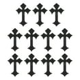 thumbnail image 1 of Parches de Planchar en Cruz Uxcell, Parché Bordado para Reparación de Mochilas, Ropa, Zapatos, Sombreros DIY Negro, 1 of 6