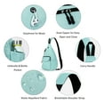 thumbnail image 4 of HAWEE Convertible Chest Backpack for Women Adjustable Left and Right Shoulder Bag Casual Daypacks for Gym Travel Hiking, Mint Green, 4 of 7