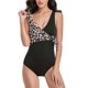 thumbnail image 1 of Gibobby Trajes de Natación para Mujer Traje de baño de mujer con costuras impresas de una pieza con correa en el pecho Trajes de baño de una pieza(Negro,CH), 1 of 5