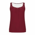 thumbnail image 6 of Jinhomg Summer Tops for Women Pleated Tank Top Sleeveless Hide Belly Shirt Loose Fit Tunics Wine M, 6 of 6