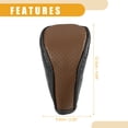 thumbnail image 5 of Unique Bargains 1 Pc Universal Car Shift Knob Cover - Car Knob Gear Protector with Zipper Breathable - Faux Leather Brown, 5 of 7