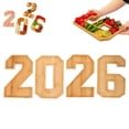 thumbnail image 6 of 4Pack Fillable Number Charcuterie Tray, 2026 Charcuterie Board Box, Wooden Serving Trays ﻿for Cheese Platter Vegetable Food Dish Plates, Graduation Party Decoration, 6 of 9