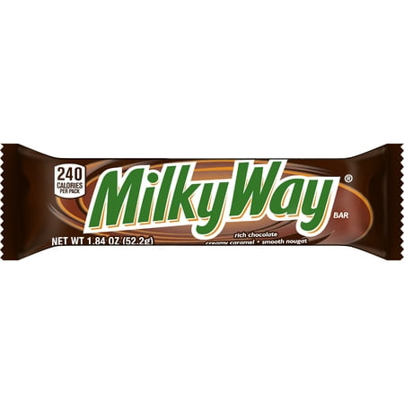Milky Way Milk Chocolate Singles Size Candy Bars, 1.84 oz