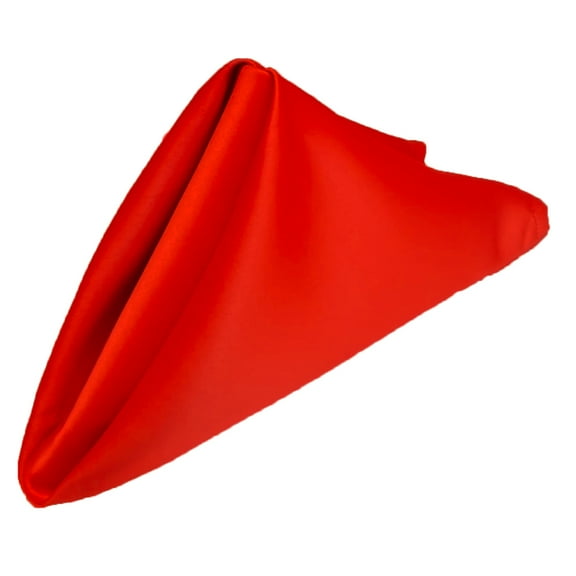 Gowinex Red 17" x 17" Lamour Satin Dinner Napkins (Pack of 10)