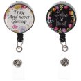 thumbnail image 1 of 2 Pcs Supports de Badges Réutilisables Support de Badges Portable Clips de Badges Rotatifs Support de Badges, 1 of 5