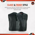 thumbnail image 7 of Daniel Smart Men leather vest Cowhide Motorcycle Leather Vest, 7 of 7