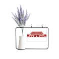 thumbnail image 1 of El Presidente Mao rojo chino Tiananmen Tarjeta de jarrón de lavanda artificial, 1 of 3