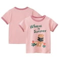 thumbnail image 4 of YTDSCS Kids Toddler Summer T-Shirt for Girls,Little Girls Cotton Shirts Casual Round Neck Tshirt Baby Short Sleeve Crewneck Tops Cartoon Print Tees for 2-8 Years, 4 of 9