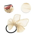 thumbnail image 3 of Unique Bargains 1 Pc Solid Color Bow Ribbon Hair Elastic Band for Home Light Coffee Color, 3 of 5