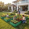 thumbnail image 6 of Dextrus 12x4x1ft Galvanized Metal Raised Garden Bed with Gloves, Stakes & Support Rod for Outdoor Vegetables Flowers, Green, 6 of 6