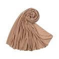 thumbnail image 2 of Hijab Scarf for Women Soft Solid Color Hijab Head Wrap Scarves Fashion Long Scarf Shawls Camel One Size, 2 of 3