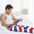 thumbnail image 6 of Picia American Patriotic Stars And Stripes Mens Soft Woven Cotton Elastic Waistband Sleep Pajama Pant Lounge Sleep Pant With Pockets And Drawstring-Small, 6 of 9