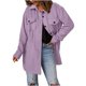 thumbnail image 2 of Abrigo y chaquetas informales de manga larga sin capucha para mujer, moda femenina, cuello en V, color liso, abrigo informal de manga larga sin capucha para mujer, 2 of 6
