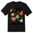 thumbnail image 2 of Plus Size Shirt for Women Black Tops for Women Short Sleeves Shirt for Women Flower Garden T Shirt Crewneck Shirt for Women 5XL, 2 of 5