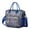 Blue-24, variant on Insulated Lunch Bag with Paisley Boho Pattern – Elegant Vintage Lunch Box for Women Leakproof Dual Compartments Artistic Floral Mandala Design