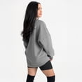 thumbnail image 2 of Women's Gameday Couture Gray Washington Commanders Oversized Sweet Victory Corded Sweatshirt, 2 of 3