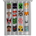 thumbnail image 1 of Cortina de ducha Jay Franco Minecraft Mobs & Blocks 180x180 cm, 1 of 1