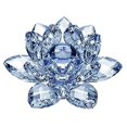 thumbnail image 1 of Adornos de flores de cristal azul Interior de loto de cristal (grande), 1 of 5