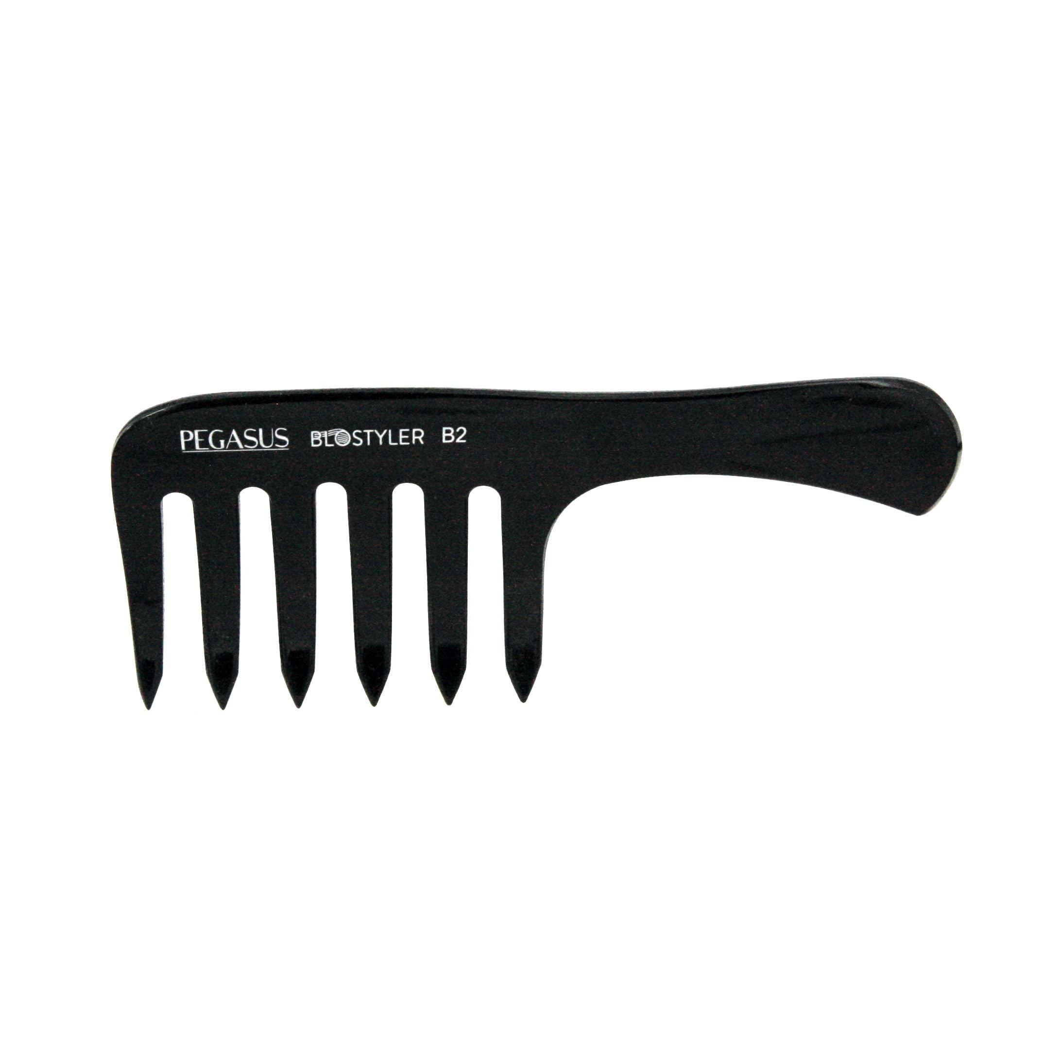 Pegasus 507_b2, 6.5in Curved Detangling Handled Styling Rake Comb