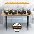 thumbnail image 6 of 60" Adjustable Workbench,Heavy-Duty Work Table,3000 LBS Load Capacity Particleboard Hardwood Workstation Outlets with Fixed feet,for Workshop, Garage, 6 of 7
