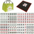 thumbnail image 1 of Chinese Mahjong Game Set Mini 144 Mahjong Tile Set with Mahjong Mat Lightweight Portable Mahjong Game for Family Leisure Time Travel, 1 of 9