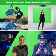 thumbnail image 2 of Yescom 73x94inch Collapsible Green Screen with Tripod Stand Chromakey Background Removal Live Game Streaming Video, 2 of 8