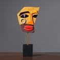 thumbnail image 3 of Escultura abstracta de cara de persona, adorno decorativo, estatua, obra de arte de mesa C, 3 of 8