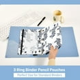 thumbnail image 5 of 2 Pack Pencil Bag 9.84x6.1 Inch 3-Ring Page Turning Folder Zipper Pencil Case Pencil Bag Page Turning File BagBlack Zebra, 5 of 6