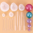 thumbnail image 3 of NARABB 15 Pcs Moules à Sphères Époxy Ronds Outils de Bougie en Résine - Moules en Silicone en Liquidation, 3 of 9