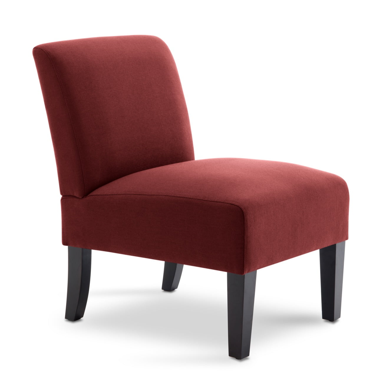 BELLEZE Armless Contemporary Upholstered Single Curved Slipper Accent Chair Living Room Bedroom 