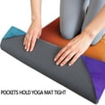 thumbnail image 3 of Rainbow Tie Dye Ink Pattern Hot Yoga Mat Towel Non Slip for Hot Yoga - Quick-Drying Yoga Mat Cover with 4 Corner Pockets with Travel Bag - Hot Yoga Towel Non Slip 74"x26", 3 of 6