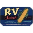 thumbnail image 2 of Anonymous 14x10 Gold Ornate Wood Frame and Double Matted Museum Art Print Titled - Rv Brand Sweet Corn Label (1930-1950), 2 of 4