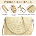 thumbnail image 3 of AOUNQ Straw Purses and Handbags for Women Woven Clutch Purse Summer Beach Crossbody Shoulder Bag, 3 of 6