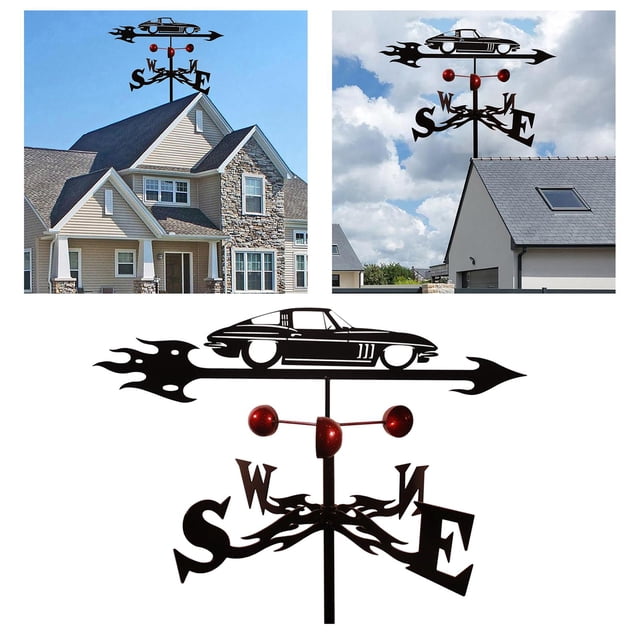 Veleta Antióxido, veleta fresca, camioneta meteorológica, granja rústica, decoración de granja, hogar, jardín, patio, estatua, adornos Cola Estatua de la veleta