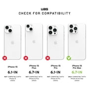 UAG iPhone 15 Pro Max Case 6.7 Pathfinder Silver Built-in Magnet Compatible with MagSafe Charging Rugged Military Grade Dropproof Protective Cover by URBAN ARMOR GEAR