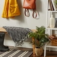 thumbnail image 6 of Contemporary Home Living 4' x 5' Black and White Polka Dot Rectangular Home Essentials Woven Throw, 6 of 7