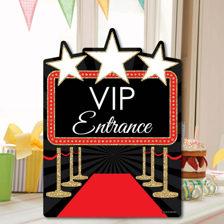Red Carpet Hollywood - Party Decorations - Movie Night Party Welcome Yard Sign
