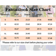 Fantaslook Striped Button Down Shirts for Women Classic Long Sleeve Collared Office Work Blouses Tops