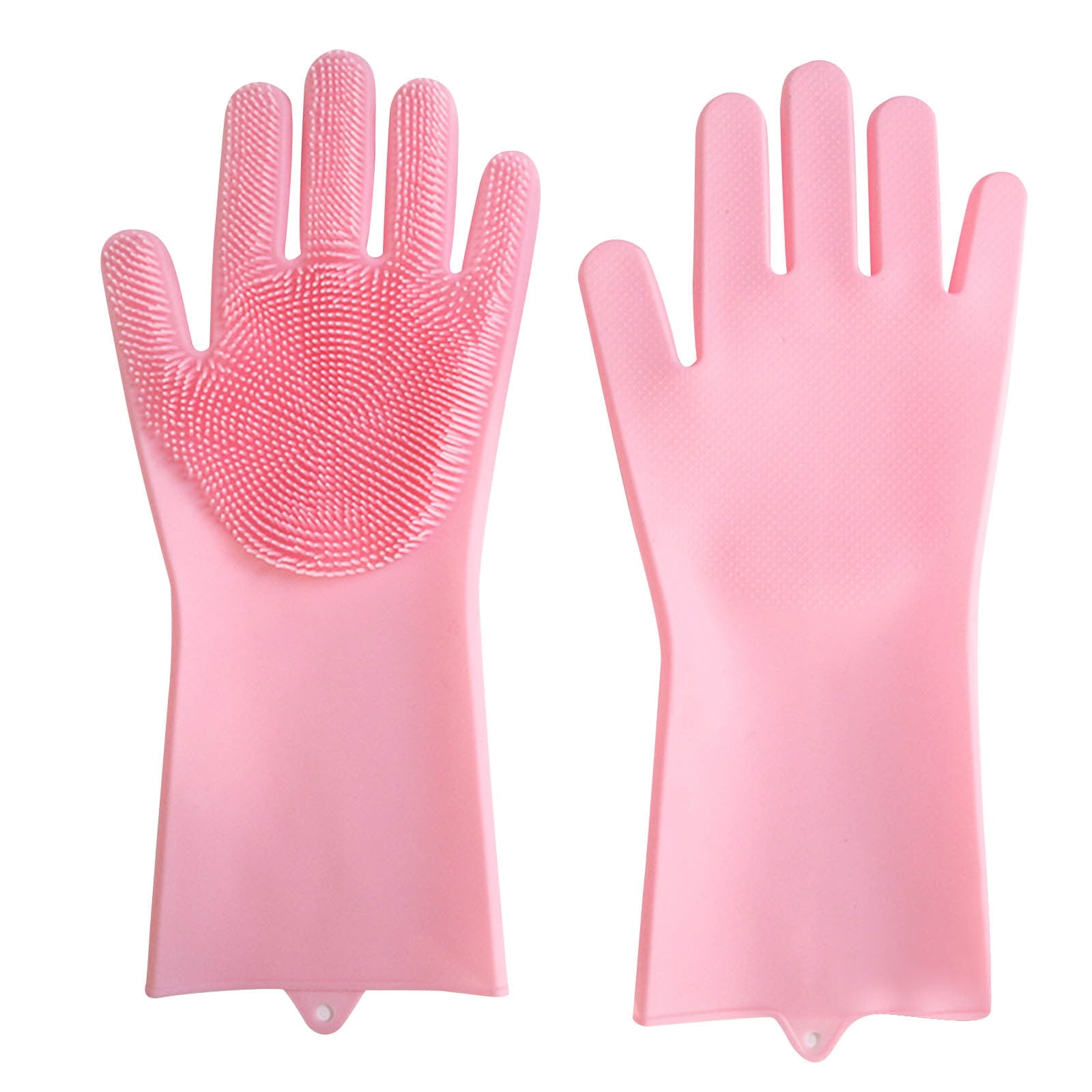 Details about   1 Pair Silicone Dishwashing Scrubber Gloves For Cleaning with 2 Sponges Brushes 