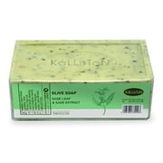 Kalliston | OLIVE SOAP with SAGE LEAF & SAGE EXTRACT | Olive Soaps with Herbs Collection | For Detoxifying & Cleansing | FREE PUMICE STONE | Born in Greece | 200g each soft bar | Pack of 2