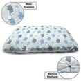 thumbnail image 3 of Animal Pet Bed, Continued Illustration of Large Animals Print with Dotted Heart Shapes, Chew Resistant Pad for Dogs and Cats Cushion with Removable Cover, 24" x 39", Blue and Blue Grey, by Ambesonne, 3 of 4
