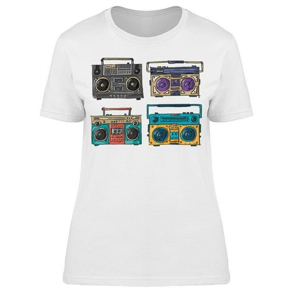 Vintage Boombox T-Shirt Women -Image by Shutterstock, Female x-Large