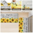 thumbnail image 6 of Anti Fatigue Kitchen Mat, Farmhouse Sunflower Kitchen Rugs Sets of 2, Kitchen Floor Mats Non-Slip Cushioned, Comfort Kitchen Mats for Floor Sink, Laundry, Desk White 17"x47"+17"x29", 6 of 6