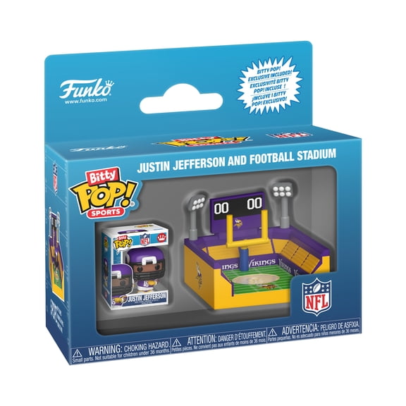 Funko Bitty POP Arena: NFL - Minnesota Vikings with Justin Jefferson Collectible Vinyl Mini Figure