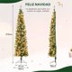 thumbnail image 3 of Árbol de Navidad Medio Costway 2,1m con 403 Ramas y 150 Luces LED Soporte de Metal Plegable Verde, 3 of 10