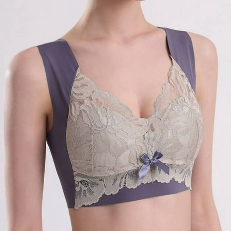 Up to 50% OFF Plus Size Full Cup Bra  Gathered Lace  Comfortable Support  For Everyday  Daily Wear  Underwire Bra  Bralette  Nursing Bra  Plus Size Cami|Nylon Spandex Navy Sopatenor