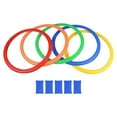 thumbnail image 2 of Hopscotch Rings Game Hopscotch Hoops with Connectors Sensory Training Equipment Party Toddlers Kids Hopscotch Hopscotch Jump 36cm 5 rings, 2 of 6