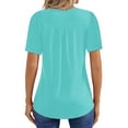 thumbnail image 5 of Fantaslook Blouses for Women Pleated Short Sleeve Tunic Tops Dressy Casual Summer Shirts, 5 of 9