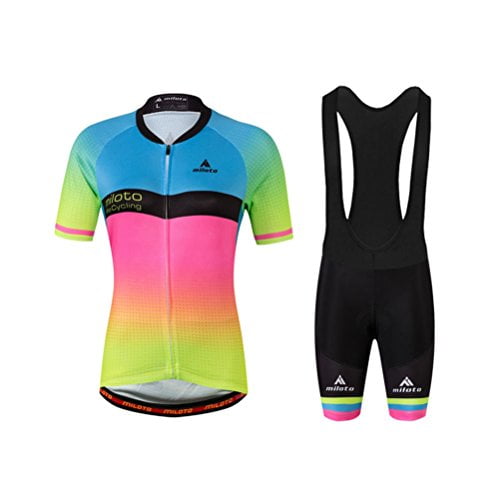 Uriah Women's Cycling Jersey Bib Shorts Black Sets Short Sleeve Reflective 